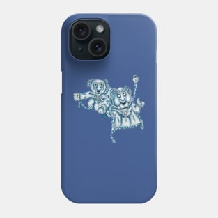 Marley and Marley Statler and Waldorf Muppet Christmas Carol inspired illustration Phone Case