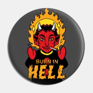 Devil Puppet "Burn In Hell" reprint Pin