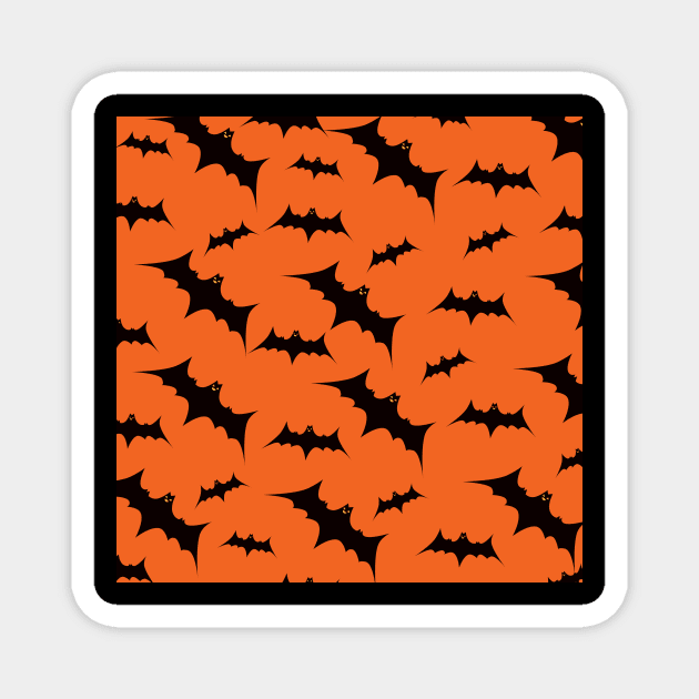 Halloween Seamless Pattern Magnet by aquariart