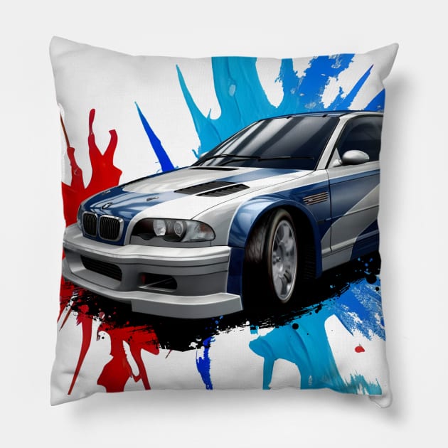 E46 DANCE OF COLORS Pillow by YkvlzCool