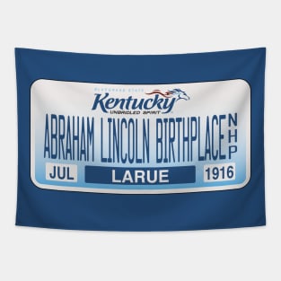 Abraham Lincoln Birthplace National Historical Park license plate Tapestry