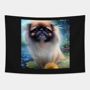 Cute Pekinese Art Tapestry