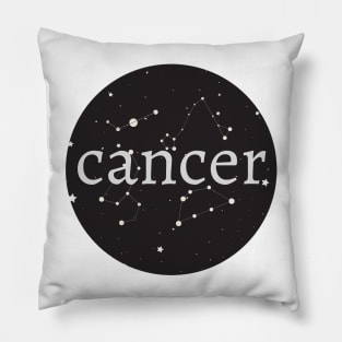 Cancer Zodiac Sign Star Circle Pillow