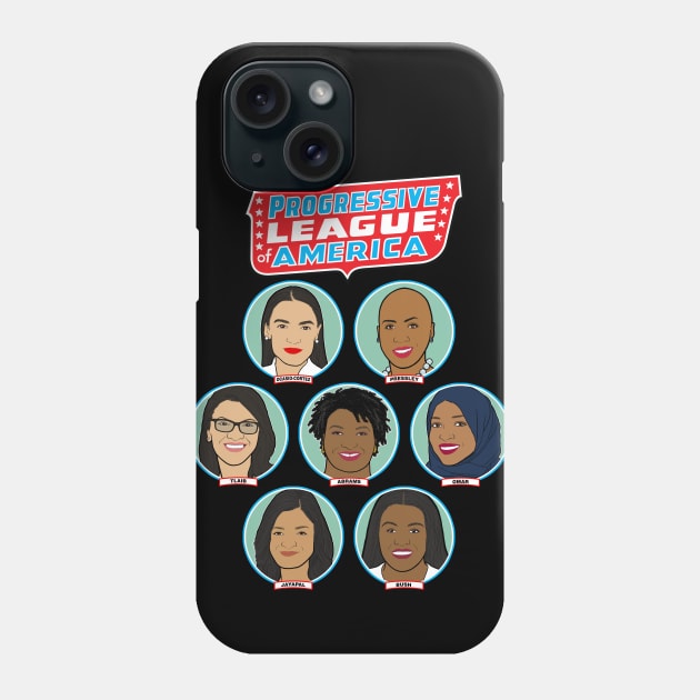 Progressive League of America Members Of The Squad Phone Case by pbdotman