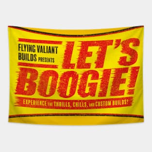 Let's Boogie - 50's Movie Style (Grunge - Yellow) Tapestry