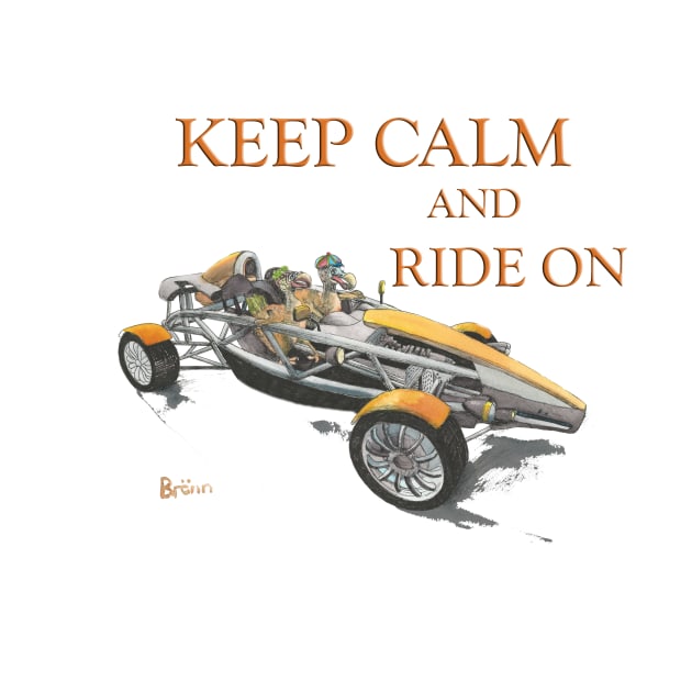 Dodo Keep calm and ride on teeshirt mug apparel cards mobile covers by The Dodo Gallery