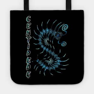 Blue Striped Centipede with Spay Paint Tote