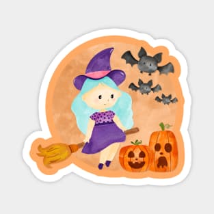 Halloween Cute Witch Magnet