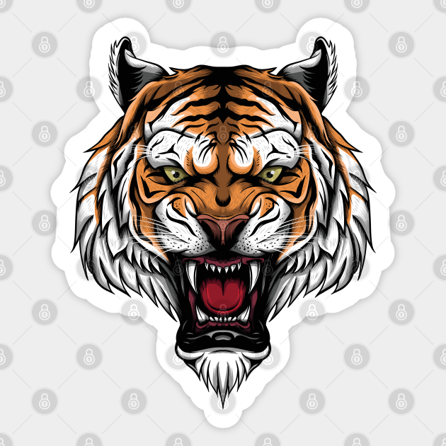 Tiger Head majestic Tiger Face - Tiger Face - Sticker | TeePublic Tiger Head majestic Tiger Face - Tiger Face - Sticker | TeePublic