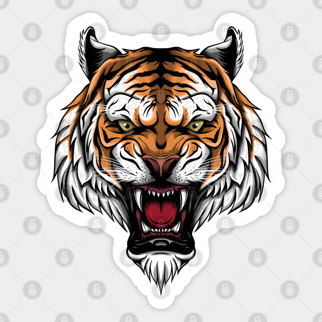 Tiger Head Majestic Tiger Face Tiger Face Sticker Teepublic