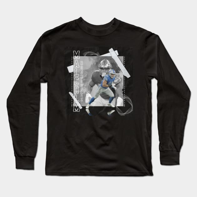 Malcolm Rodriguez Football Paper Poster Lions 3 Long Sleeve T-Shirt