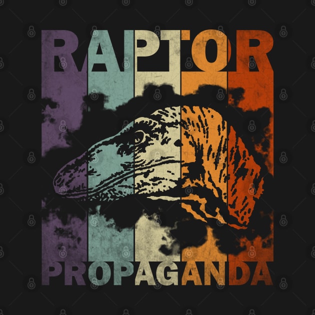 Raptor Propaganda Vintage Jurassic Velociraptor by Adult LGBTQ+ and Sexy Stuff