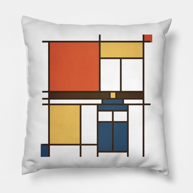 Mondrian Who Pillow by perdita00