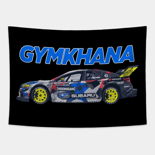 rally x travis pastrana sti Tapestry by cowtown_cowboy