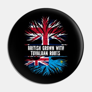 British Grown with Tuvaluan Roots UK Flag England Britain Union Jack Pin