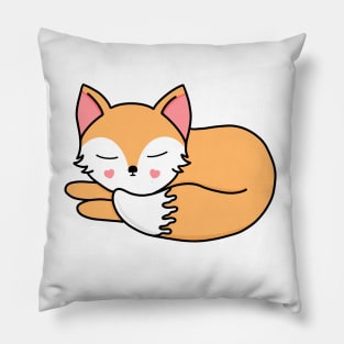 Cute sleeping fox. Pillow