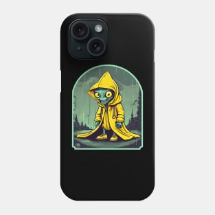 Alien in a yellow raincoat Phone Case