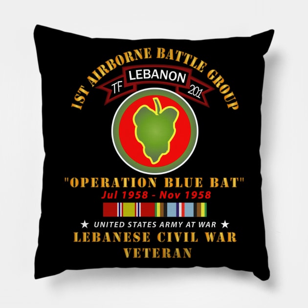 1st Airborne BattleGroup - 24th ID - Lebanon Civil  War w AFEM SVC Pillow by twix123844