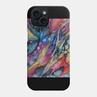 Colorful Fowing Bubbles Digital Abstract Phone Case