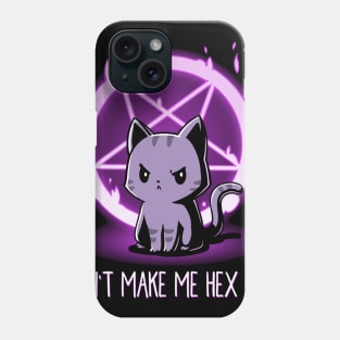 Don't Make Me Hex You Funny Quote - Cute Funny Angry Cat Lover Artwork Phone Case