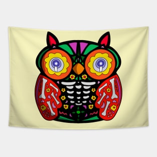 Sugar Skull Owl Tapestry