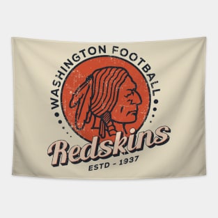 Retro Vintage Redskin Logo Tapestry