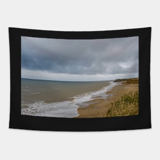 A view over Happisburgh beach from the cliffs Tapestry