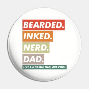 bearded inked nerd dad Pin