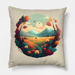 Majestic Mountains in the Morning Light Pillow