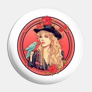 stevie nicks retro nature Pin