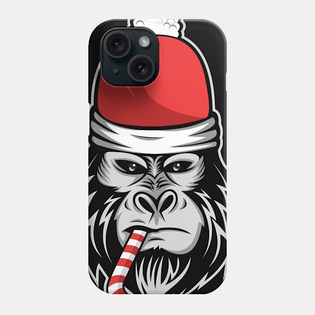 Christmas Gorilla Phone Case by be yourself. design