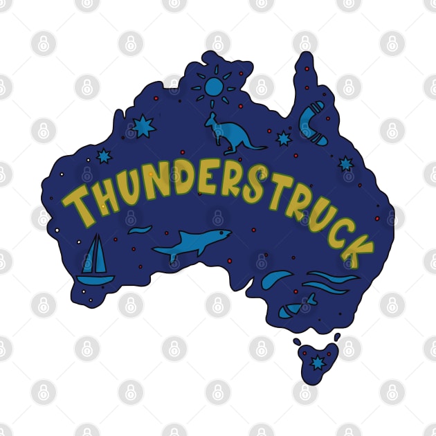 AUSSIE MAP THUNDERSTRUCK by elsa-HD