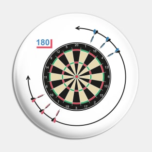 Darts board with arrows Pin