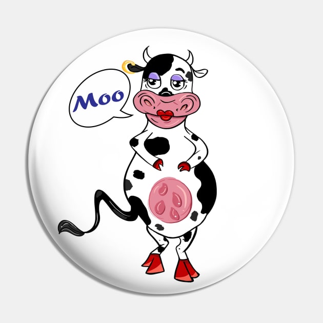 lady cow Pin by MmzArtwork