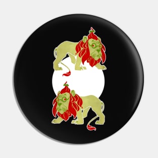 Two lions Pin
