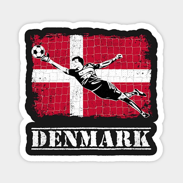 Denmark Soccer Goalie Goal Keeper Shirt Magnet by zeno27