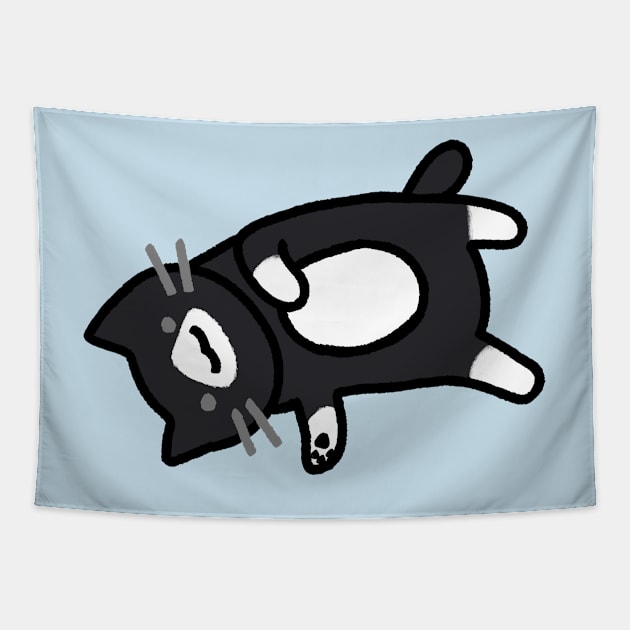 Oreo - Black with Socks Tapestry by ncprocter