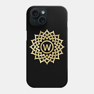 Monogram with celtic knots Phone Case