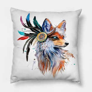 Watercolor Fox Pillow