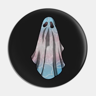 Transgender Pride Flowery Ghost Pin