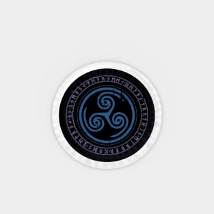 Triskelion with runes Magnet