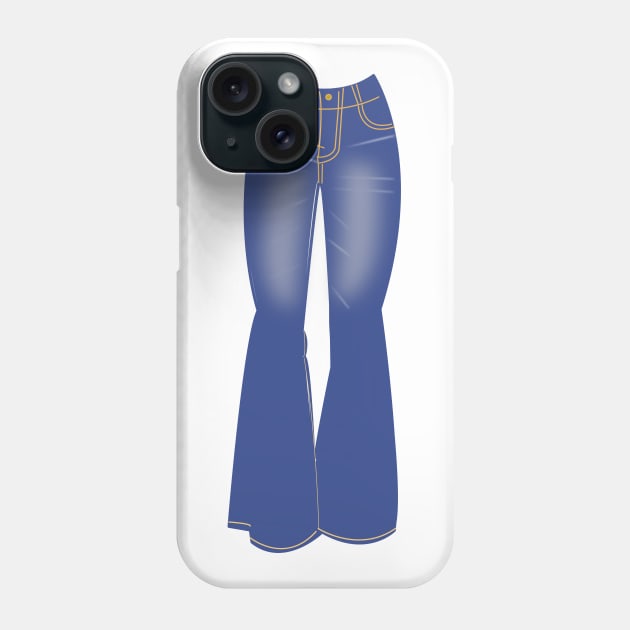 70's retro jeans Phone Case by designInk