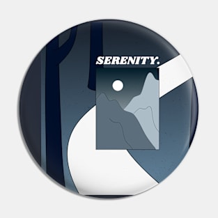 Serenity Forest Minimalistic Style Design Pin