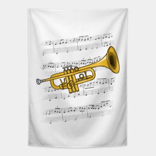 Trumpet Player Trumpeter Brass Musician (Colour) Tapestry