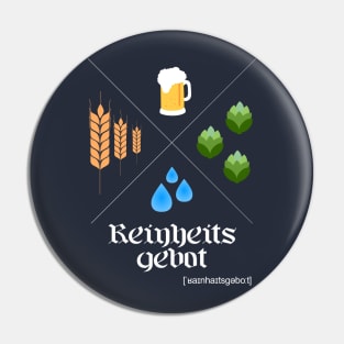 German Beer Purity Law Reinheitsgebot Pin