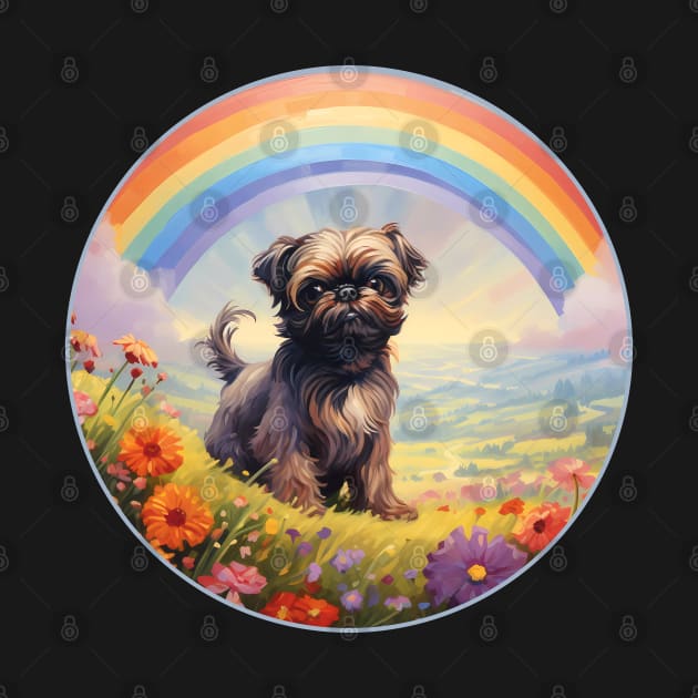 Brussels Griffon Memorial Rainbow Bridge Griffon Bruxellois Colorful Dog Art by Sports Stars ⭐⭐⭐⭐⭐