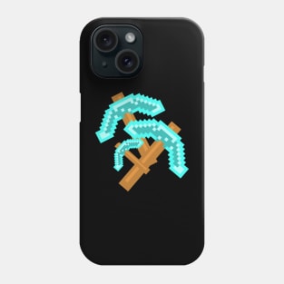 PICKAXE FOR MINER ON PIXEL ART Phone Case