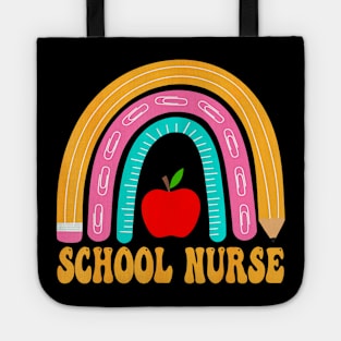 First Day Of School Nurse Back To School Rainbow Tote