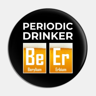 Periodic Drinker Beer Chemistry Science Fun Pin