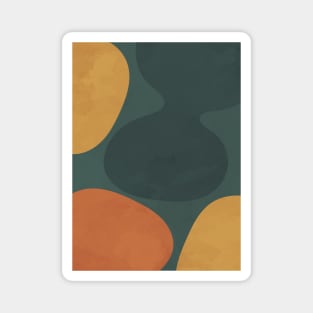 Nordic Earth Tones - Abstract Shapes 3 Magnet